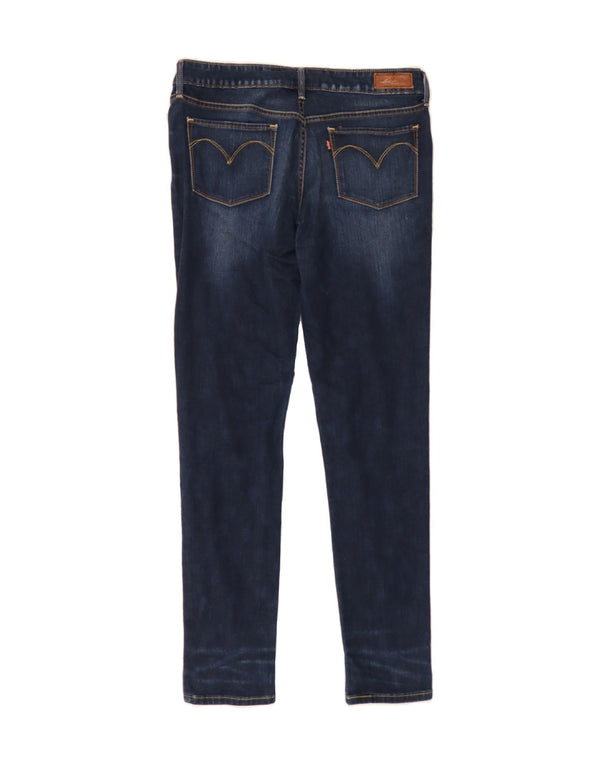 LEVI'S Womens Slight Curve Skinny Jeans W28 L32 Navy Blue Cotton