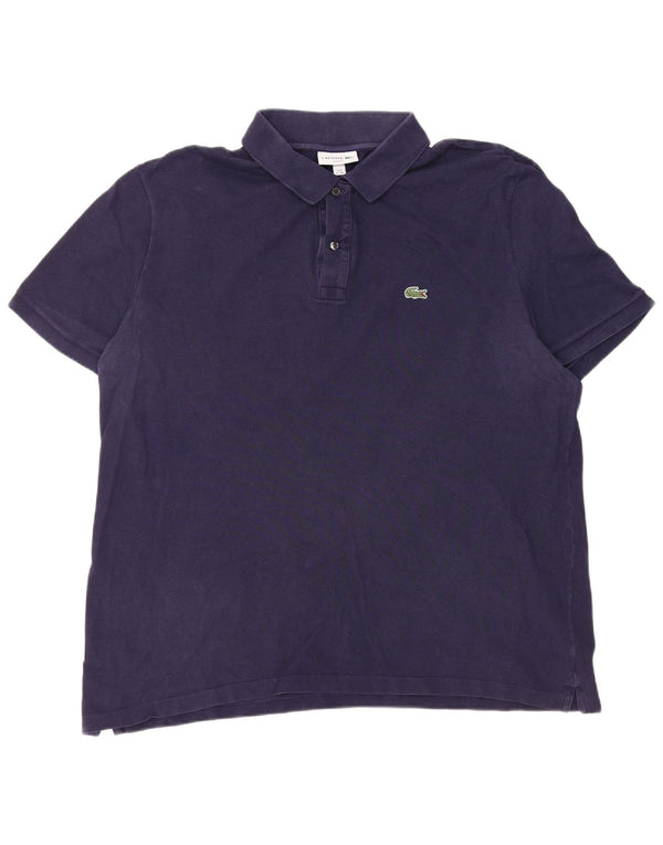 Polo da uomo slim fit Lacoste taglia 8 3XL cotone blu navy