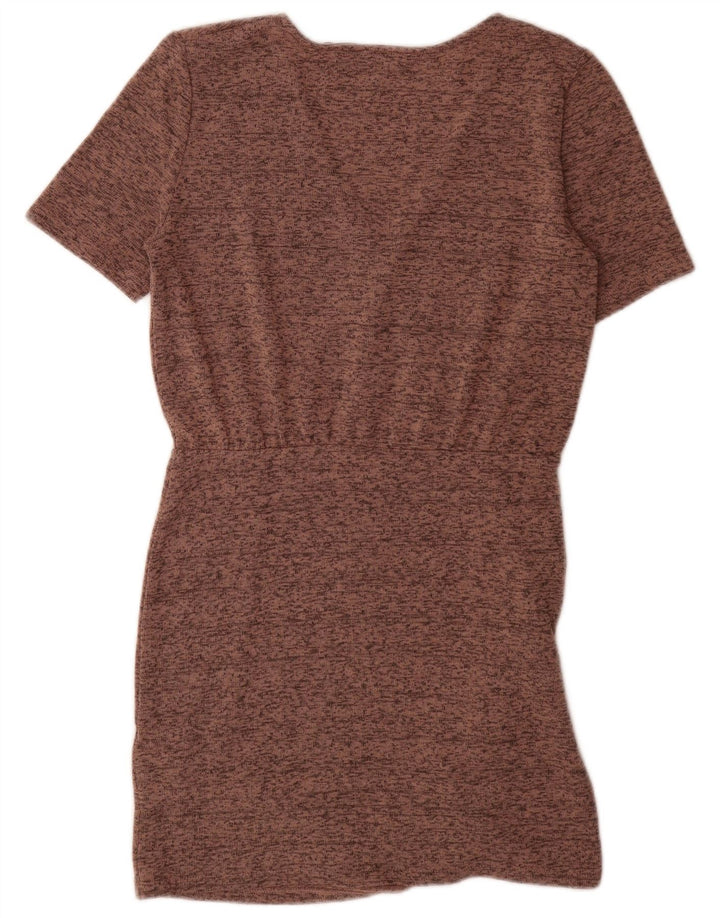 Abito tubino Zara da donna UK 12 Poliestere screziato marrone medio