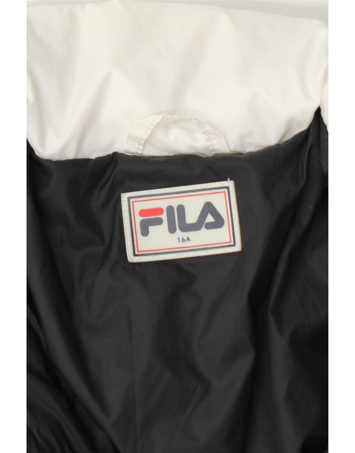 Giacca imbottita con cappuccio Fila da ragazzo 15-16 anni in nylon color block multicolore