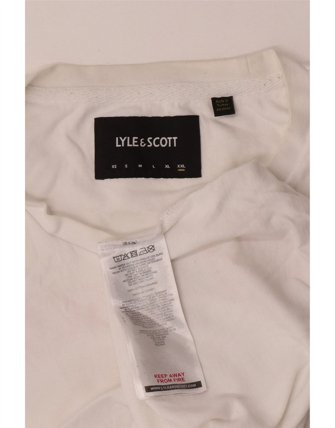 T-shirt grafica da uomo Lyle & Scott Top 2XL cotone bianco