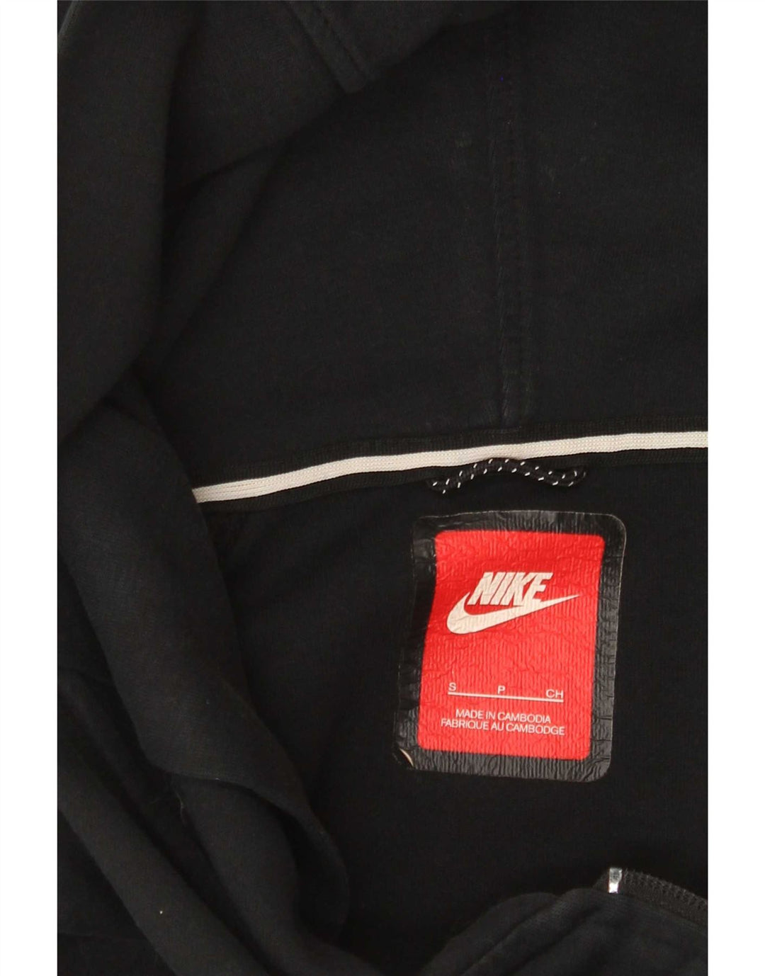 Felpa con cappuccio e zip oversize da donna Nike UK 10 piccola nera