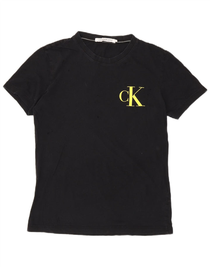 CALVIN KLEIN JEANS T-shirt grafica da uomo grande nera