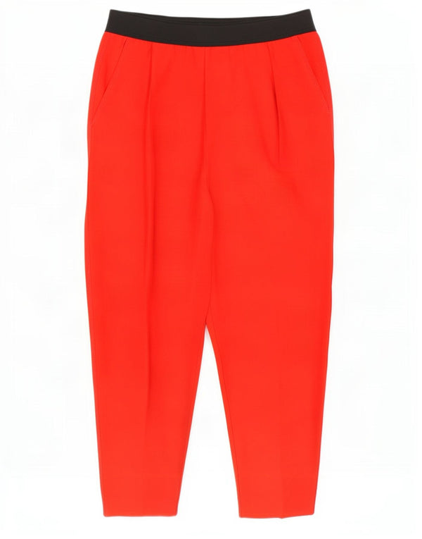 Pantaloni cropped da donna Calvin Klein EU 42 Large W30 L23 Rosso Colourblock