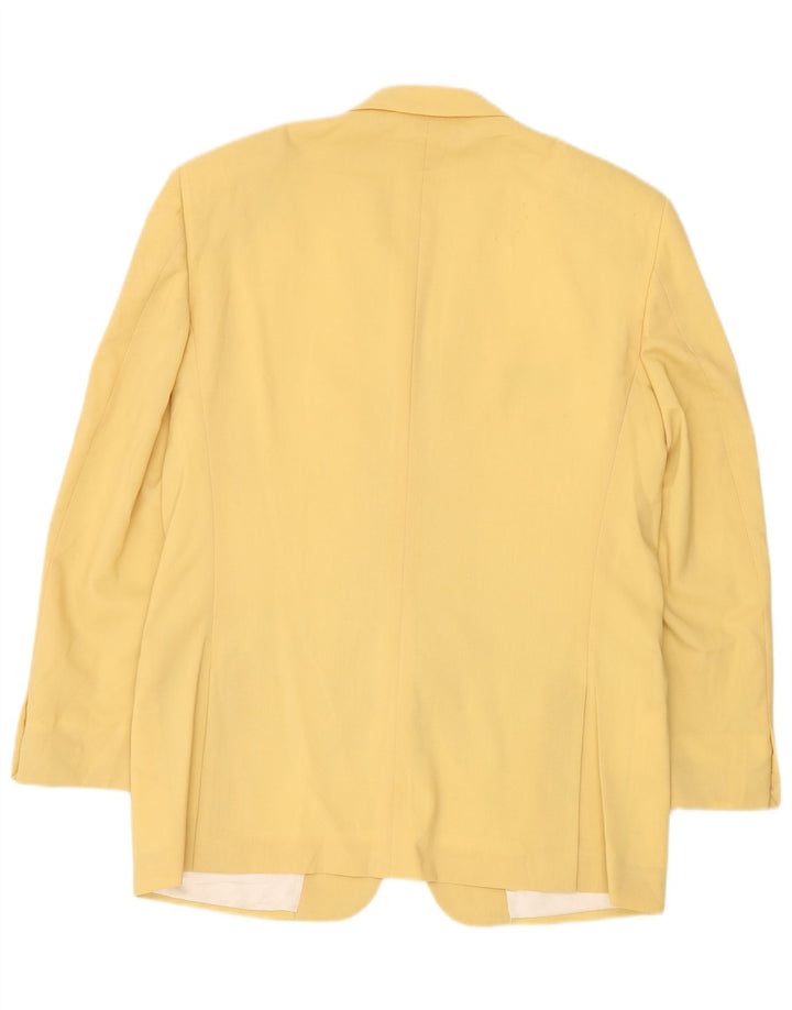 Giacca blazer da uomo a 2 bottoni Valentino IT 50 Large in lana gialla