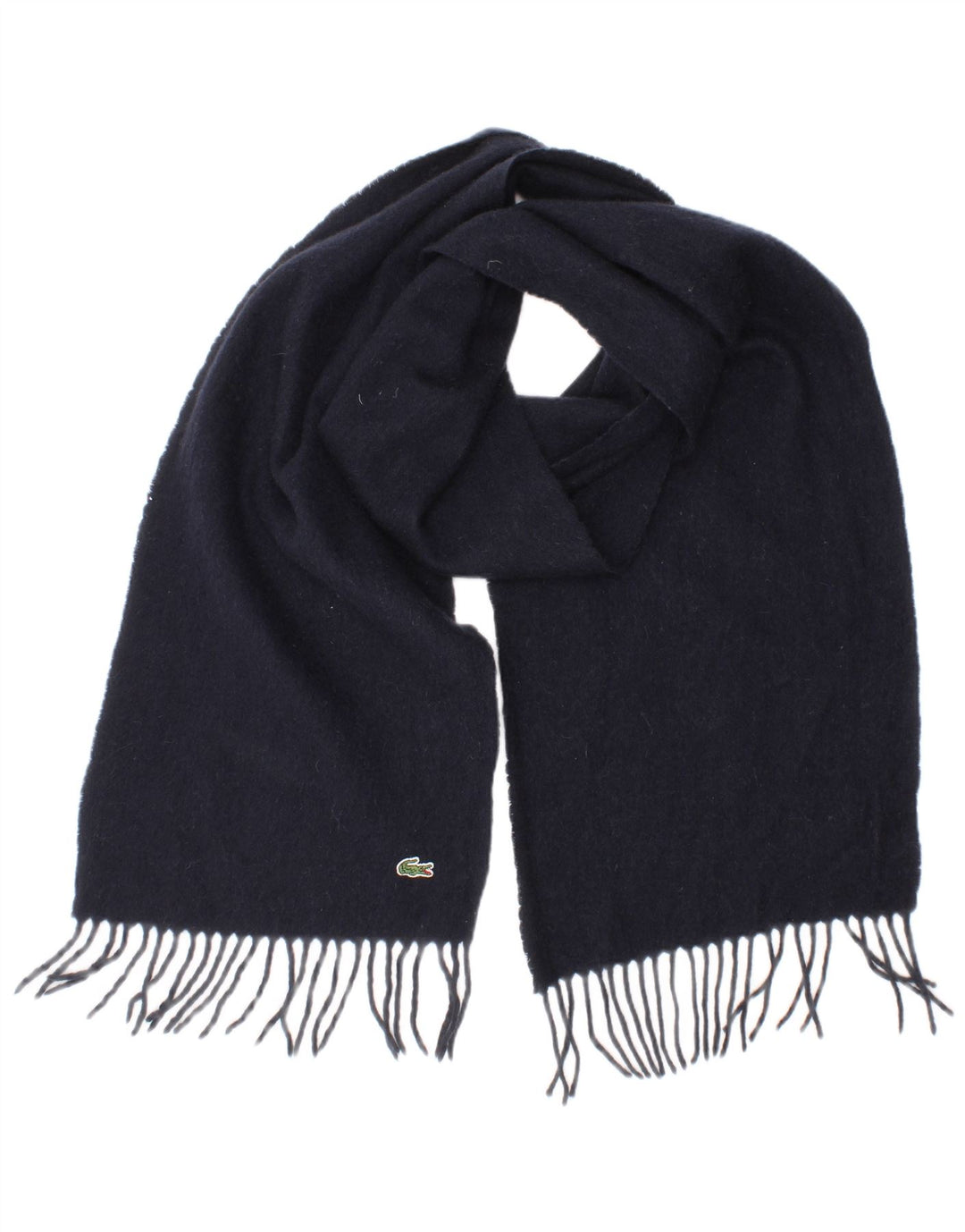 Sciarpa rettangolare da uomo Lacoste Taglia unica in lana blu navy classica