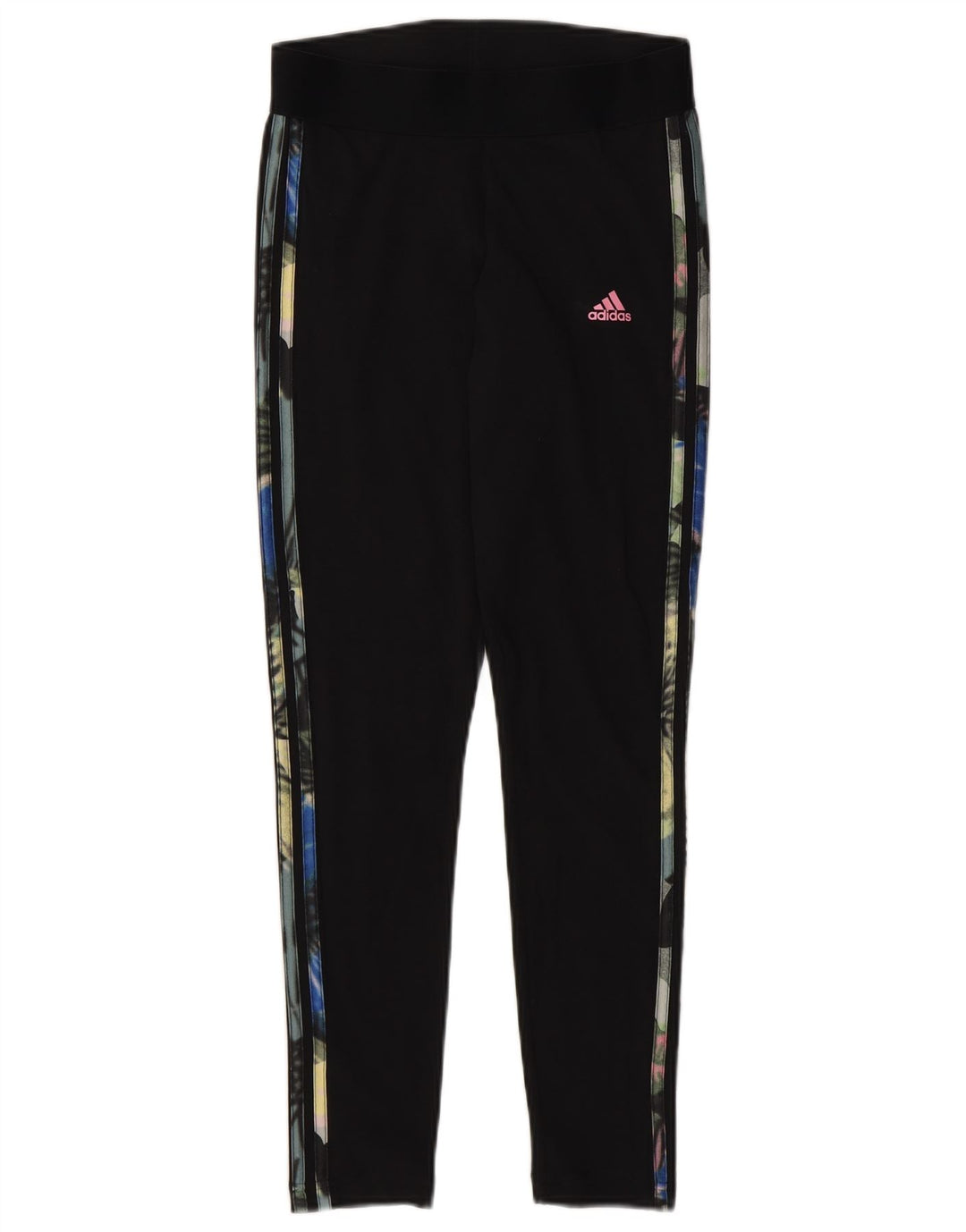Leggings grafici da donna ADIDAS UK 8/10 Small Black Floral