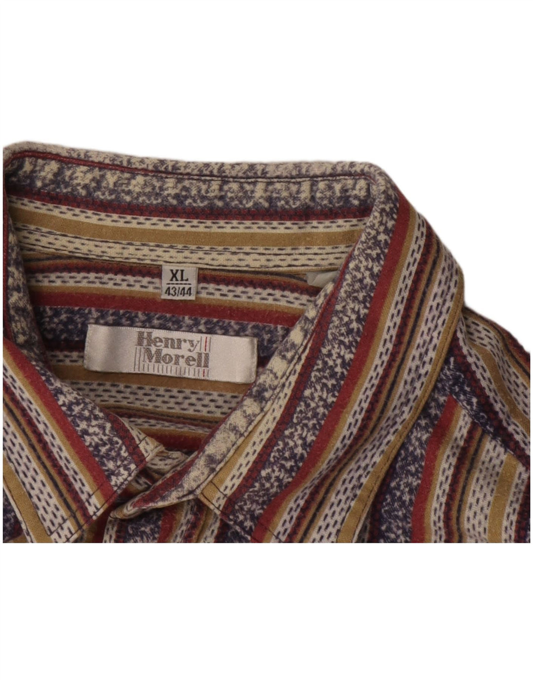 Camicia da uomo HENRY MORELL taglia 43/44 XL a righe multicolore