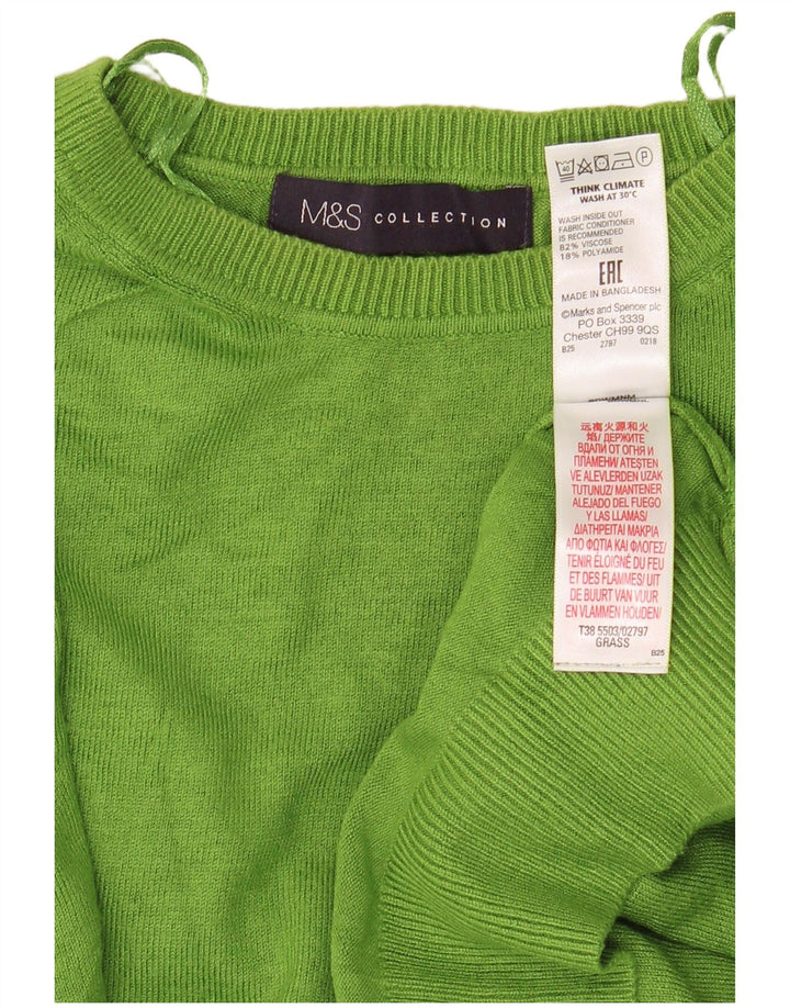 Maglione maglione girocollo da donna Marks & Spencer UK 14 Verde medio