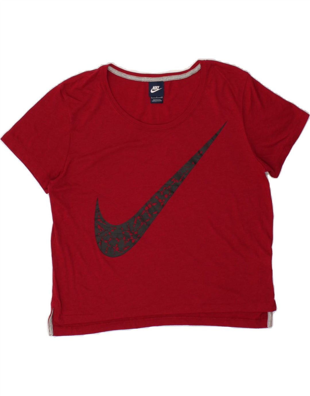 NIKE Womens Oversized Graphic T-Shirt Top UK 10 Small Red Vintage Nike and Second-Hand Nike from Messina Hembry 
