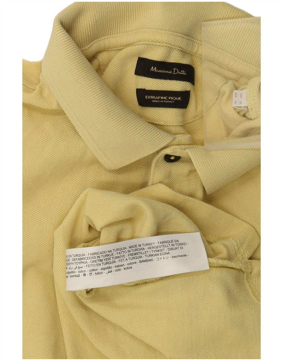 Polo Uomo Massimo Dutti in cotone Giallo Medio