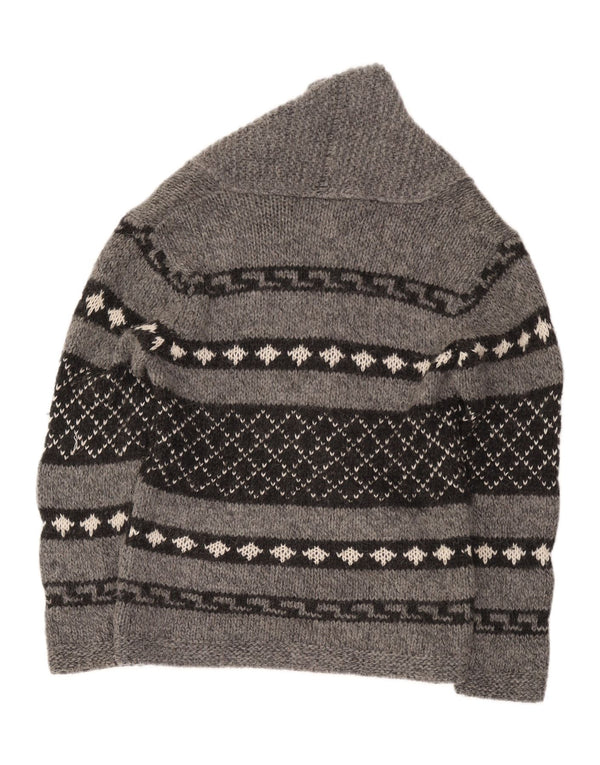 Maglione cardigan da uomo Zara grigio medio geometrico