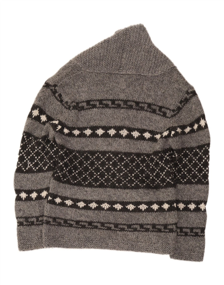 Maglione cardigan da uomo Zara grigio medio geometrico