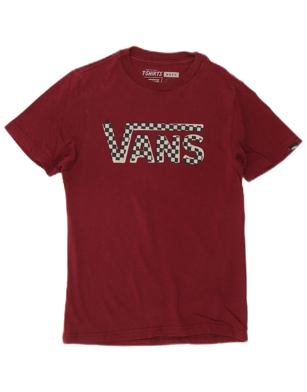 T-shirt grafica da ragazzo Vans Top 8-9 anni piccola Borgogna