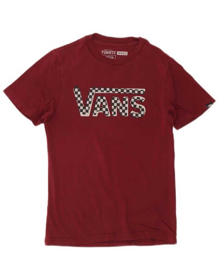 T-shirt grafica da ragazzo Vans Top 8-9 anni piccola Borgogna