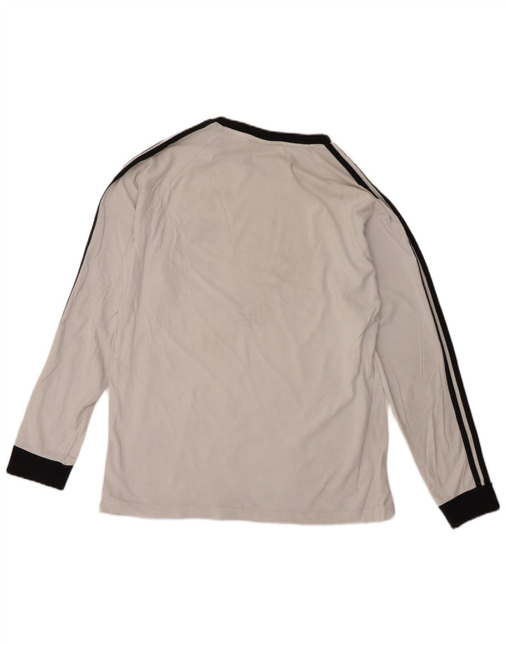 Top Adidas da uomo a maniche lunghe grande bianco