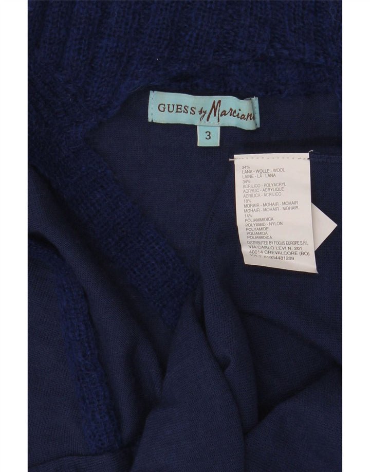 Guess Maglione da donna marciano collo alto maglione US 3 piccolo lana blu navy