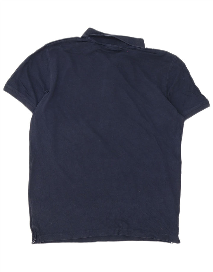 Polo da uomo Gant in cotone blu navy medio