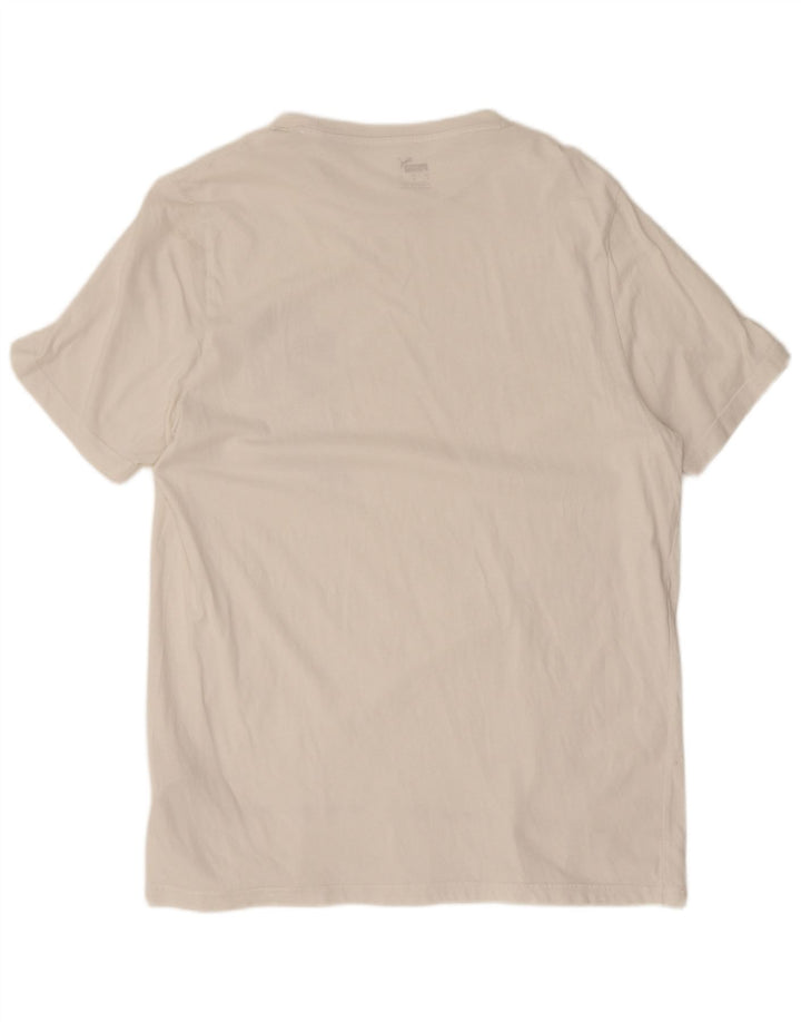 Puma T-shirt grafica da uomo grande in cotone bianco