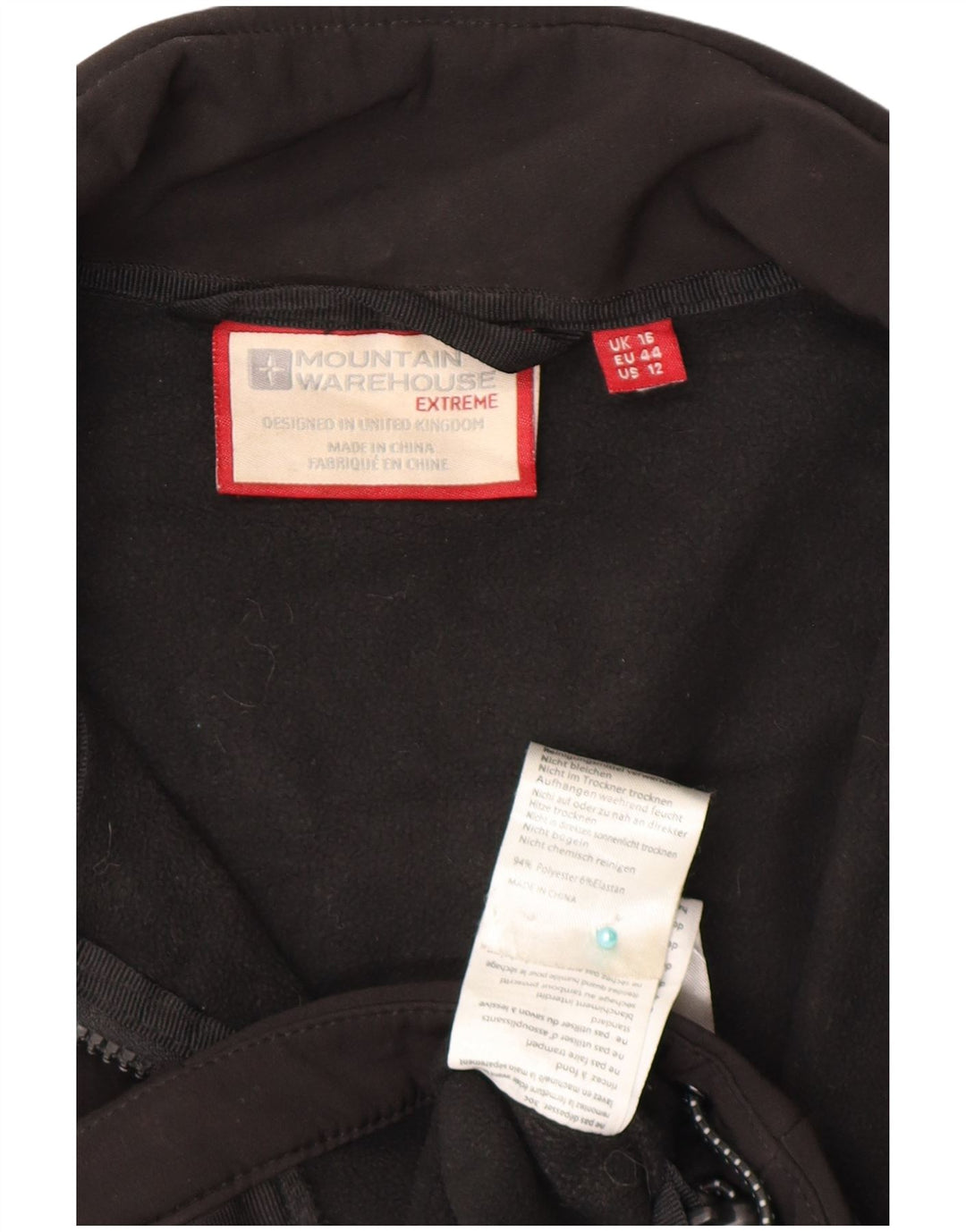 Giacca da tuta da donna Liner Mountain Warehouse UK 16 grande nera