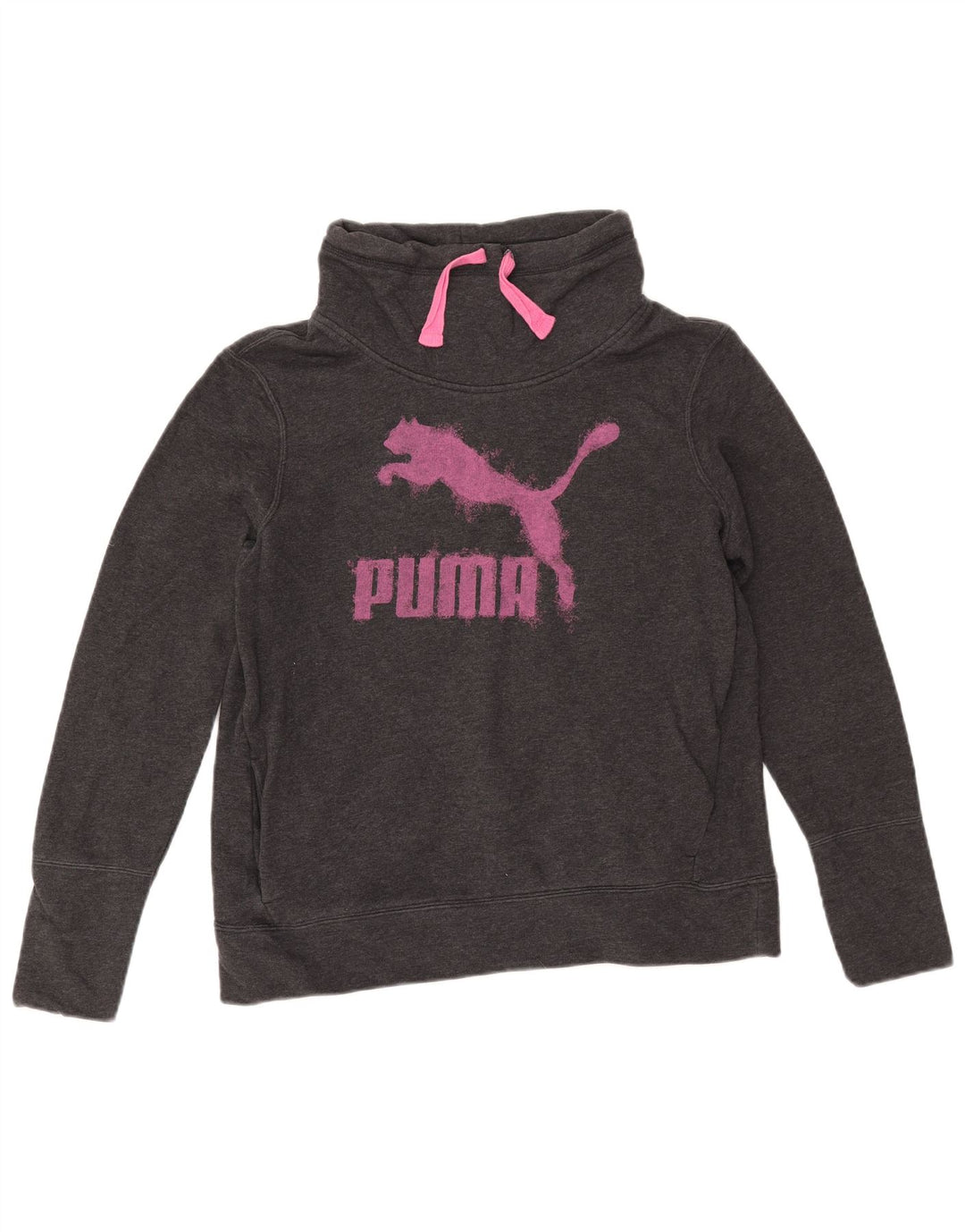 Felpa con grafica PUMA da donna UK 14 Large Grigia