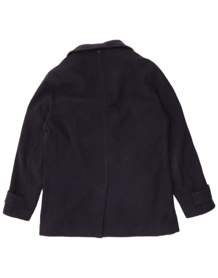 Cappotto da marinaio da uomo Massimo Dutti UK 38 medio in lana blu navy