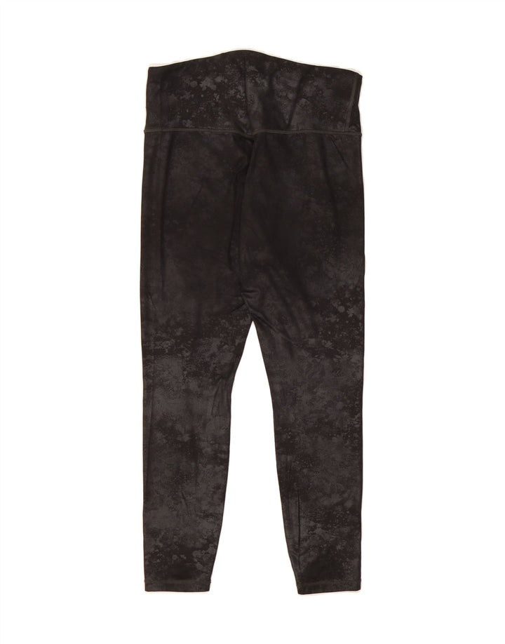 ATHLETA Womens Leggings UK 14 Medium  Black Tie Dye Polyester Vintage Athleta and Second-Hand Athleta from Messina Hembry 