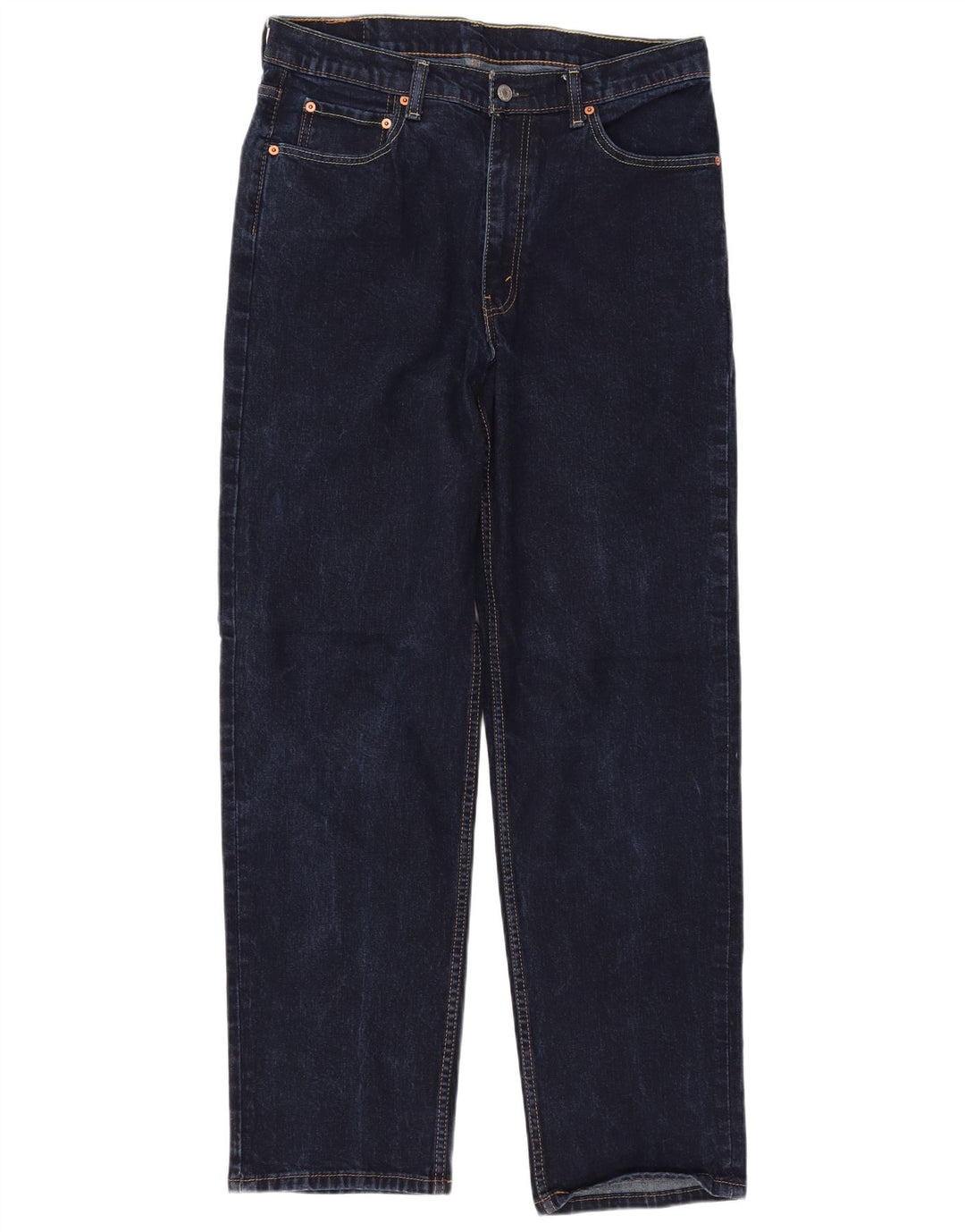 Jeans dritti Levi's da uomo 550 vestibilità rilassata W36 L34 cotone blu navy