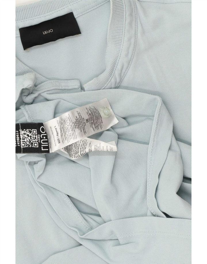 Liu Jo T-shirt Uomo Top Large Blu in Cotone
