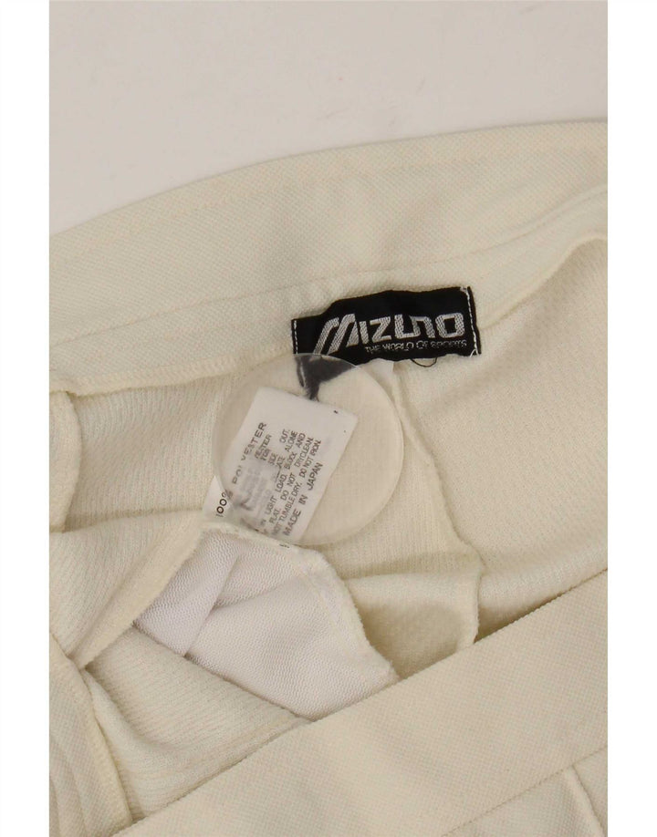 Pantaloni casual dritti da uomo Mizuno W32 L32 poliestere bianco