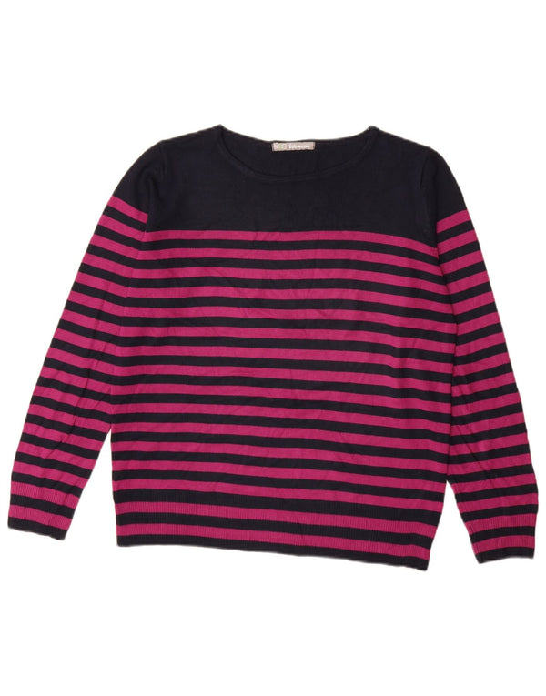 MARKS & SPENCER Maglione da donna con scollo a barca UK 14 Viola medio