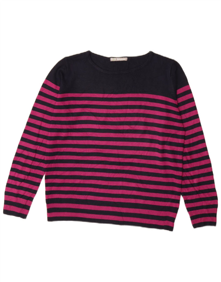MARKS & SPENCER Maglione da donna con scollo a barca UK 14 Viola medio