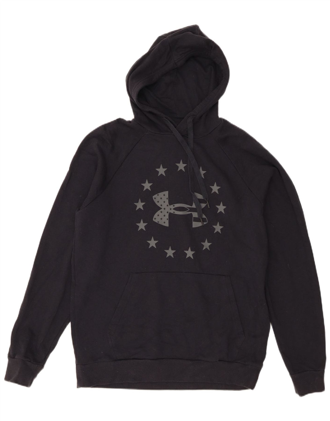 Felpa con cappuccio grafica da uomo Under Armour, cotone nero medio