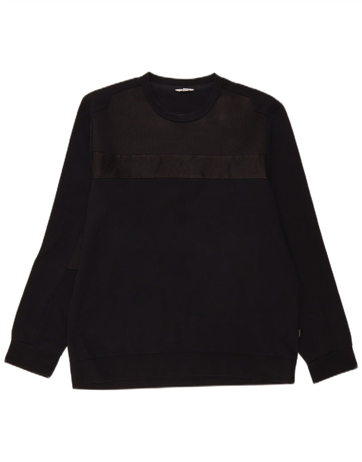 Felpa da uomo Calvin Klein maglione grande cotone nero