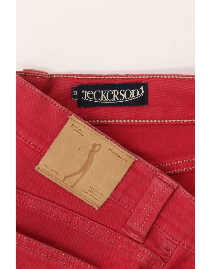 Jeans dritti da uomo Jeckerson W33 L30 cotone rosso