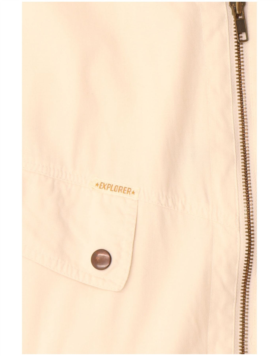 Gilet utility da uomo Explorer UK 38 cotone bianco sporco medio