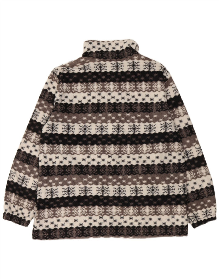 Giacca in pile da uomo VINTAGE UK 44 2XL Grigio Fair Isle