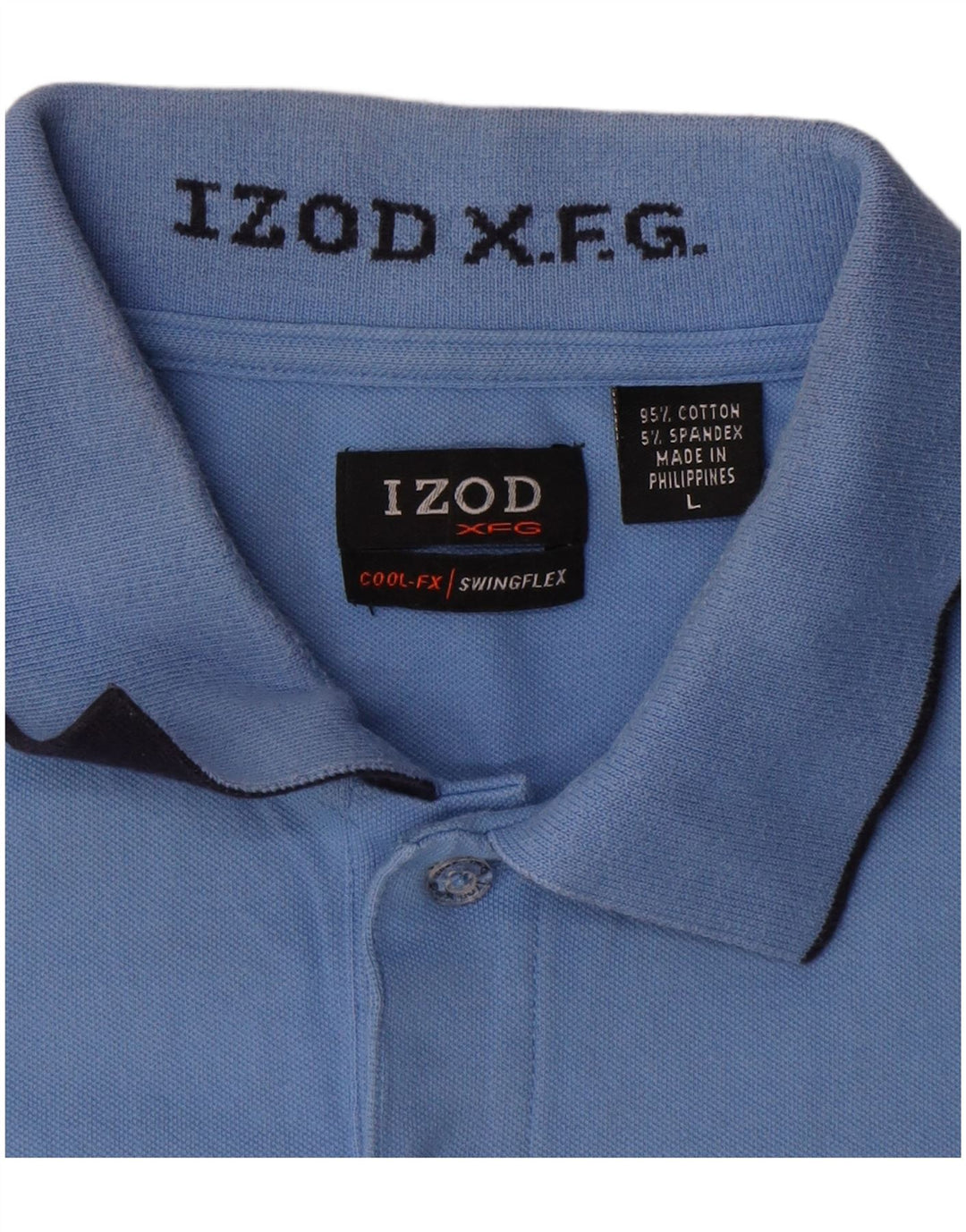 Polo da uomo Izod grande in cotone blu