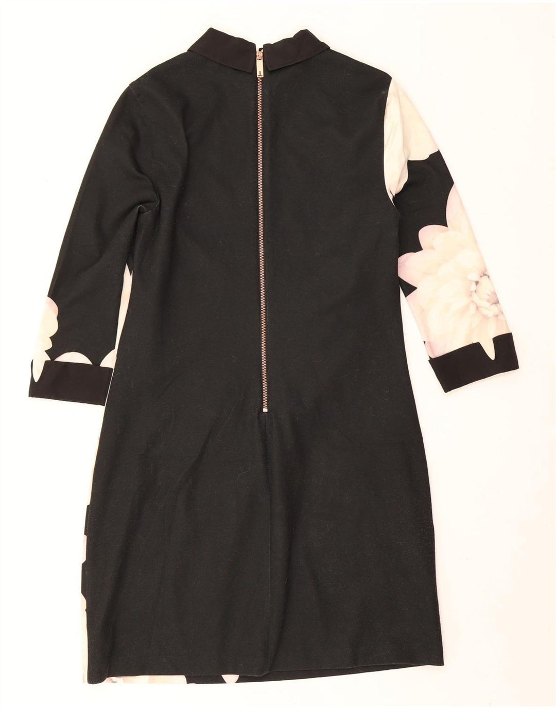 Ted Baker Abito tubino da donna con maniche a 3/4 taglia 3 medio nero floreale