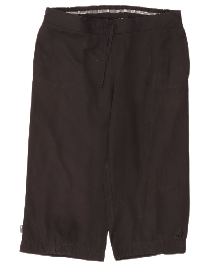 Pantaloncini Bermuda da donna Adidas UK 10 Small W27 cotone nero