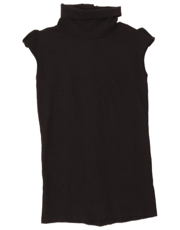 Abito chemisier senza maniche da donna Zara UK 14 medio nero
