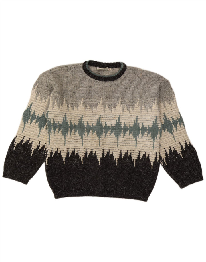 Maglione maglione girocollo da uomo Ciao, acrilico color block grigio medio