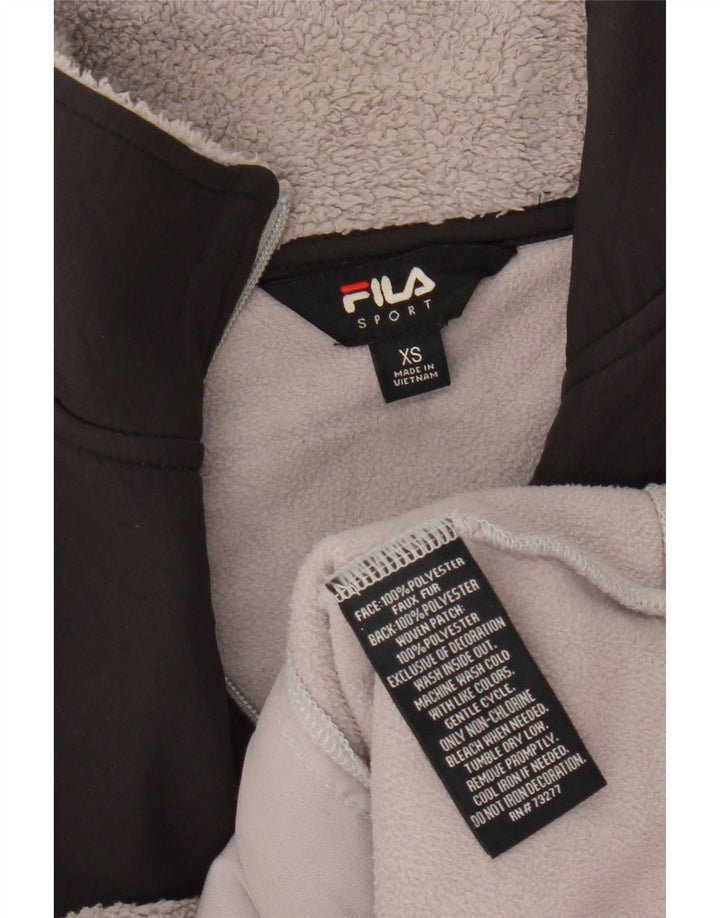 Giacca in pile da donna Fila UK 6 XS poliestere color block grigio