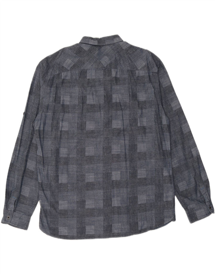 Camicia da uomo TOM TAILOR 2XL Blu navy geometrico