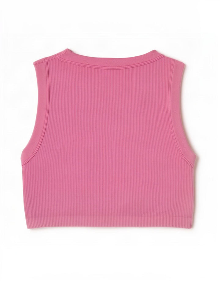 Canotta corta da donna Zara UK 12 Rosa medio