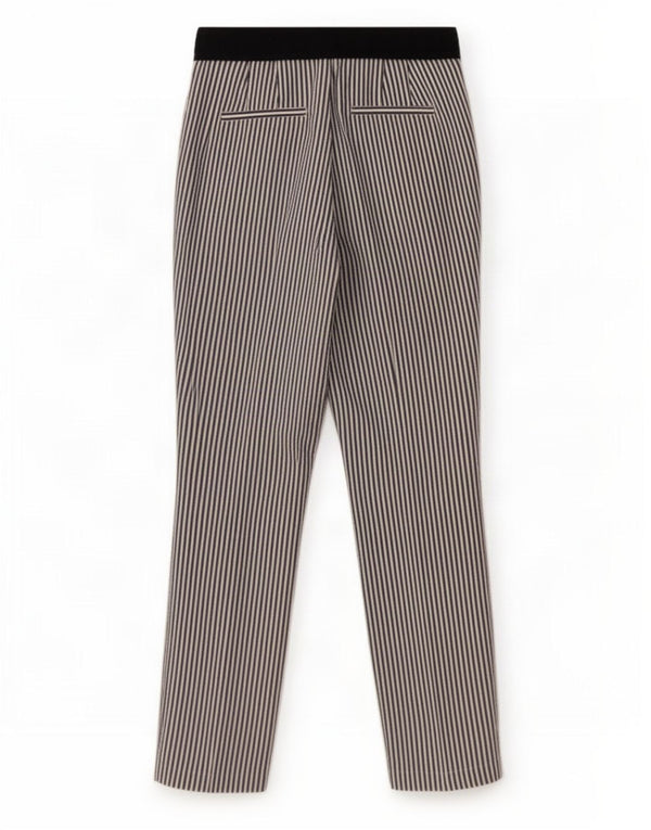 Pantaloni chino slim fit da donna Zara medi W28 L27 cotone a righe blu