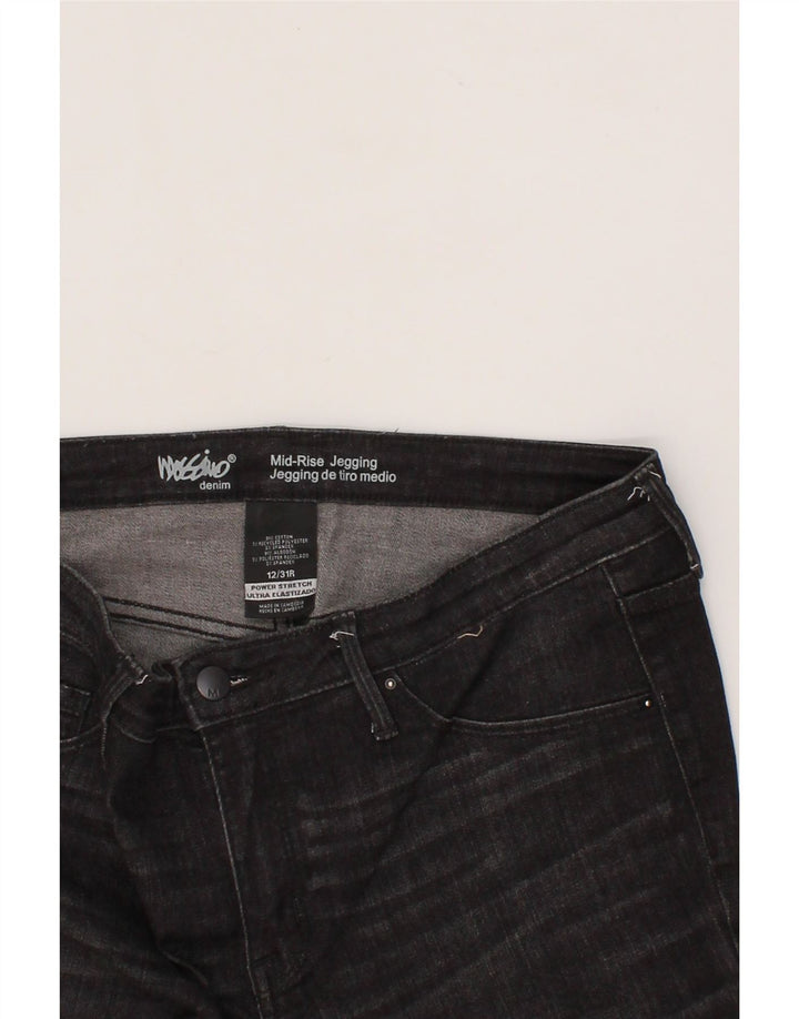 MOSSIMO Womens Stretch Distressed Jegging Jeans US 12 Large W31 L28 Grey Vintage Mossimo and Second-Hand Mossimo from Messina Hembry 