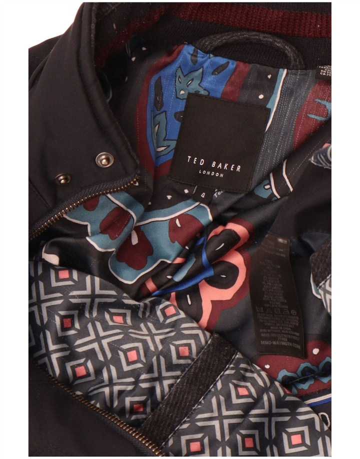 Giacca trapuntata da uomo Ted Baker taglia 4 grande poliestere nero