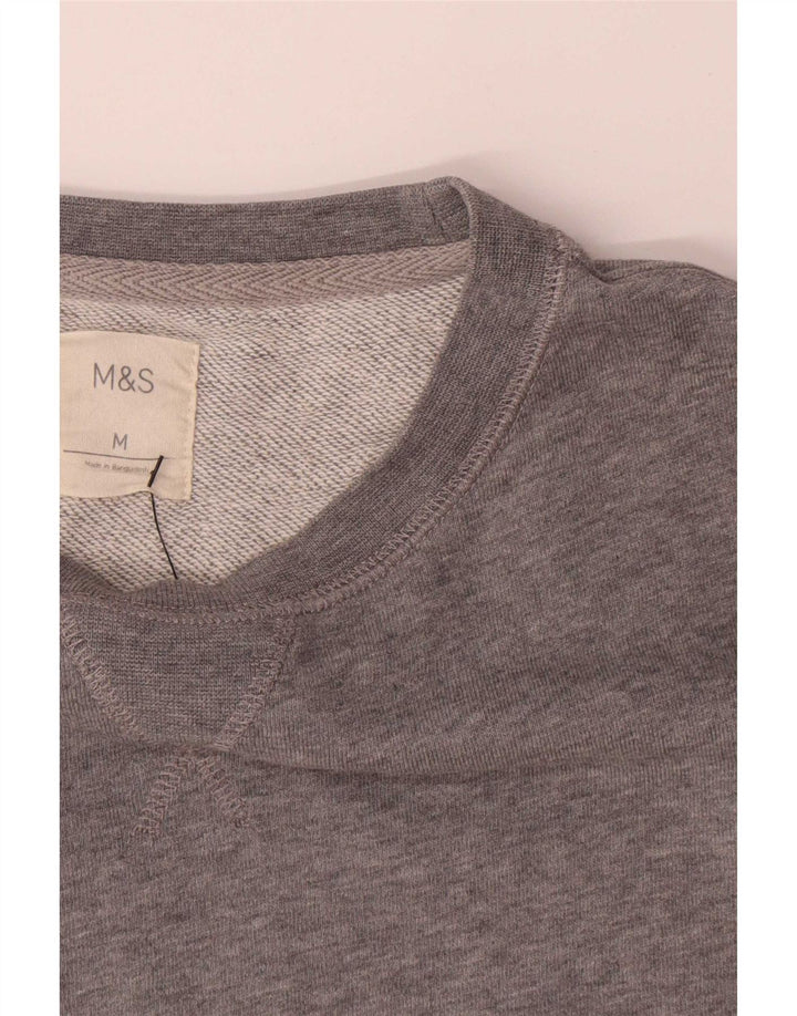 Marks & Spencer Felpa da uomo Maglione Cotone screziato grigio medio