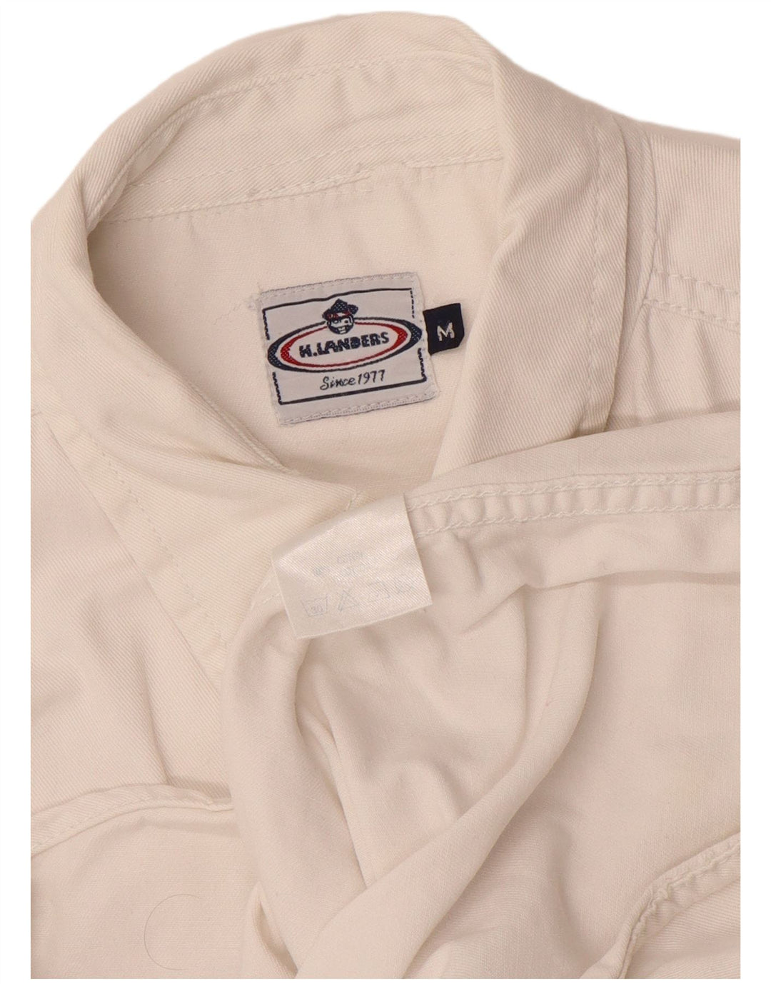 Camicia di jeans vintage da uomo in cotone bianco medio